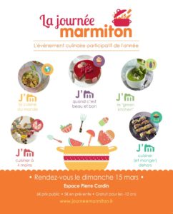 Affiche de la 3 ème édition de la Journée Marmiton 2015 du 15 mars 2015