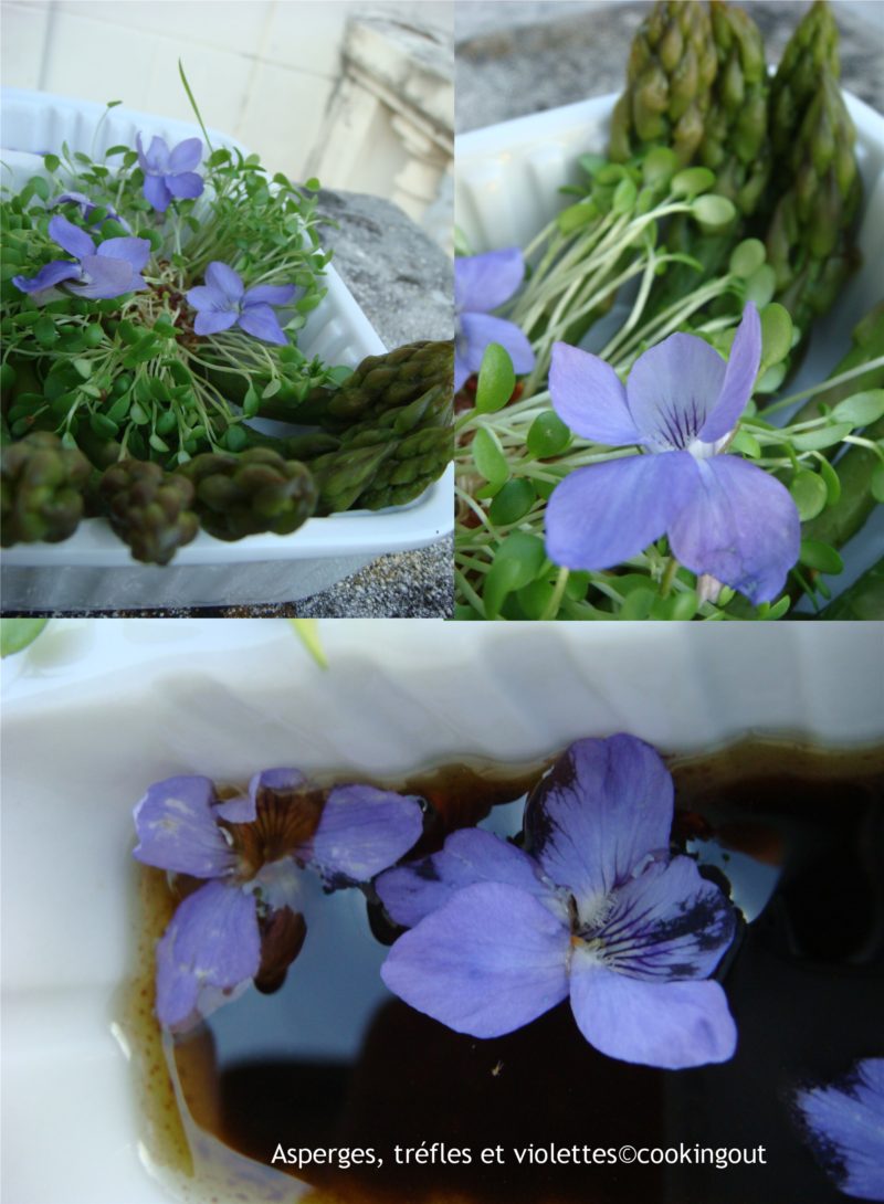 Asperges, trèfles et violettes ou comment déguster les fleurs