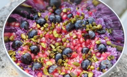 saladier de couscous au chou fleur violet