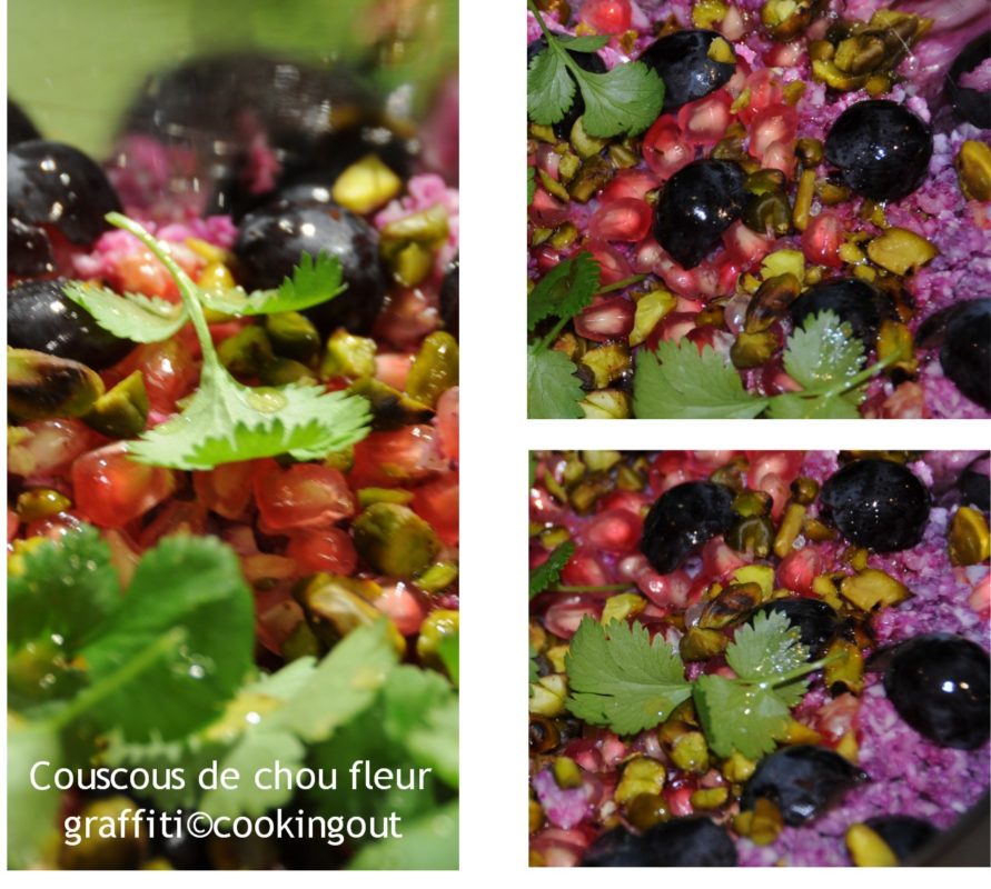 Recette de couscous avec du chou fleur graffiti violet