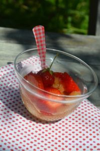 Recette estivale granité de cidre aux fraises