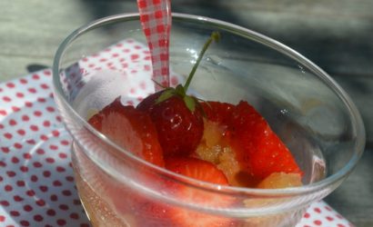 Recette estivale granité de cidre aux fraises