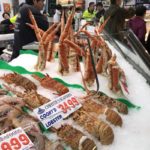 Au fish market de Sydney, grande offre de crustacés et de poissons