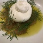 Compotée de fenouil avec de la burrata au Nomad restaurant