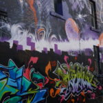 Melbourne Street art fond noir