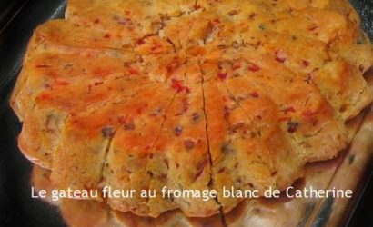 gateau fleur au poivrons et fromage blanc