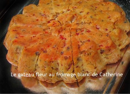 gateau fleur au poivrons et fromage blanc