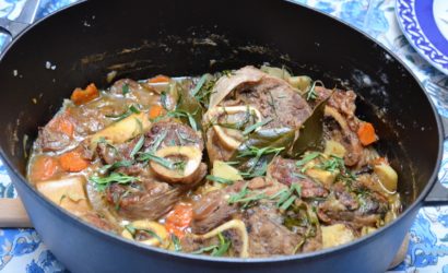 Osso bucco nordique a l'estragon et au sirop de fleurs de sureau