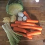 légumes pour le bouillon de la palette