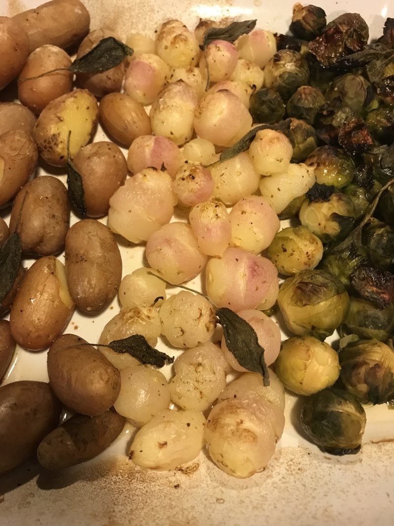 oca du pérou rôti au vin blanc et sauge