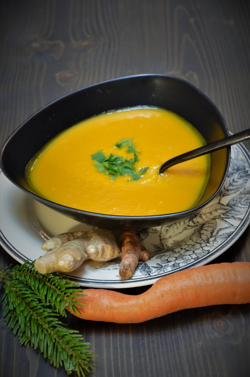 soupe detox carottes gingembre et curcuma