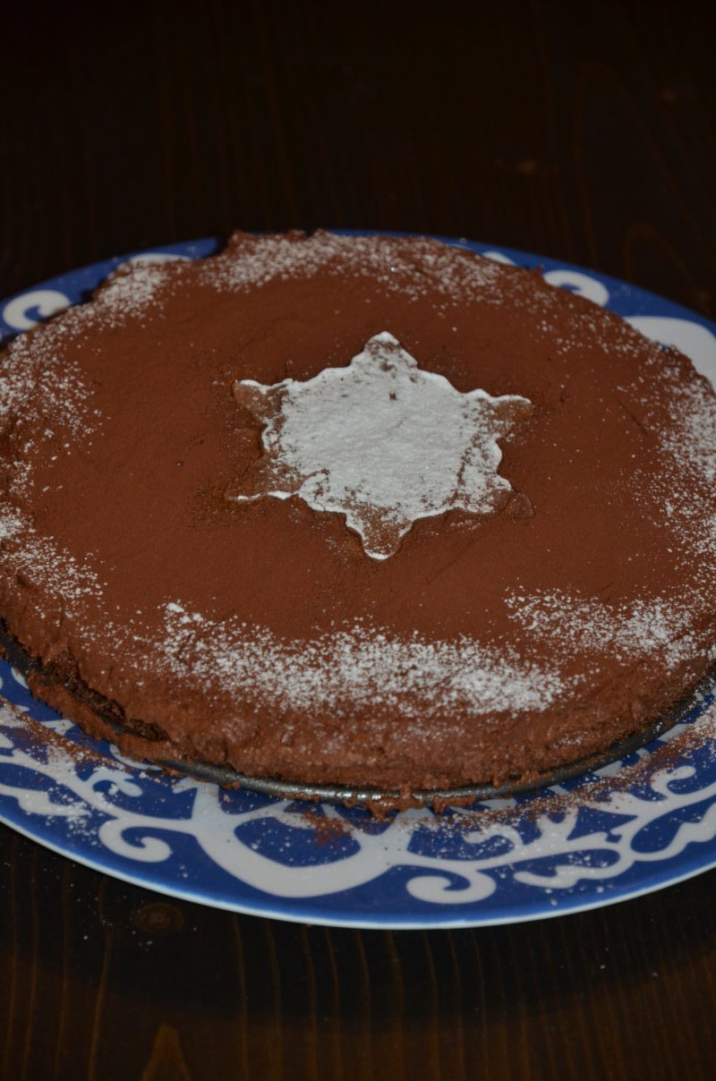 Gâteau au chocolat base mousse au chocolat cuite et crue