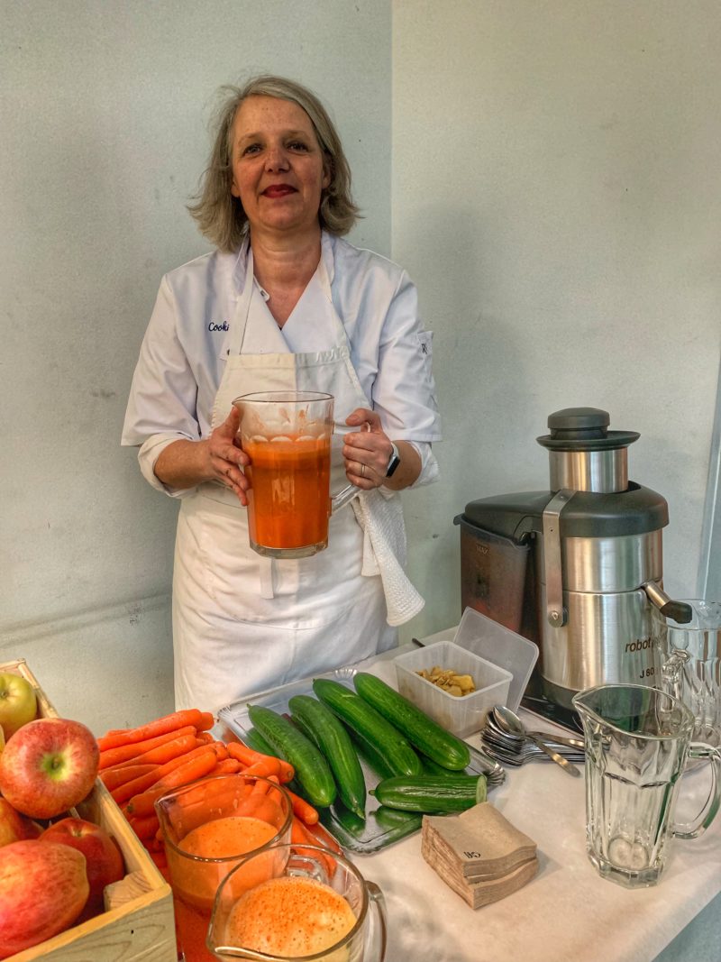 Birgit et les jus de légumes frais