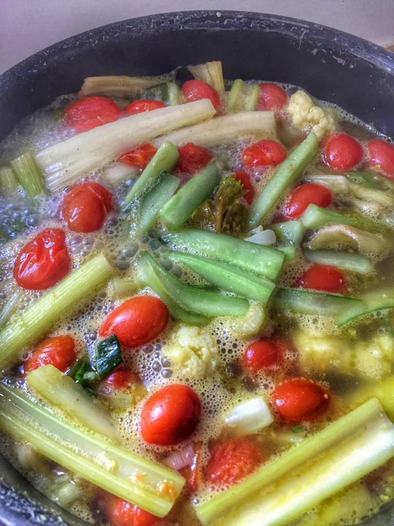 soupe avec les reste des légumes d'Apéro