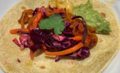 Taco végétarien avec tortillas mexicaines