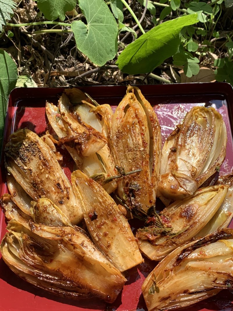 endives cuites au zaatar et harissa