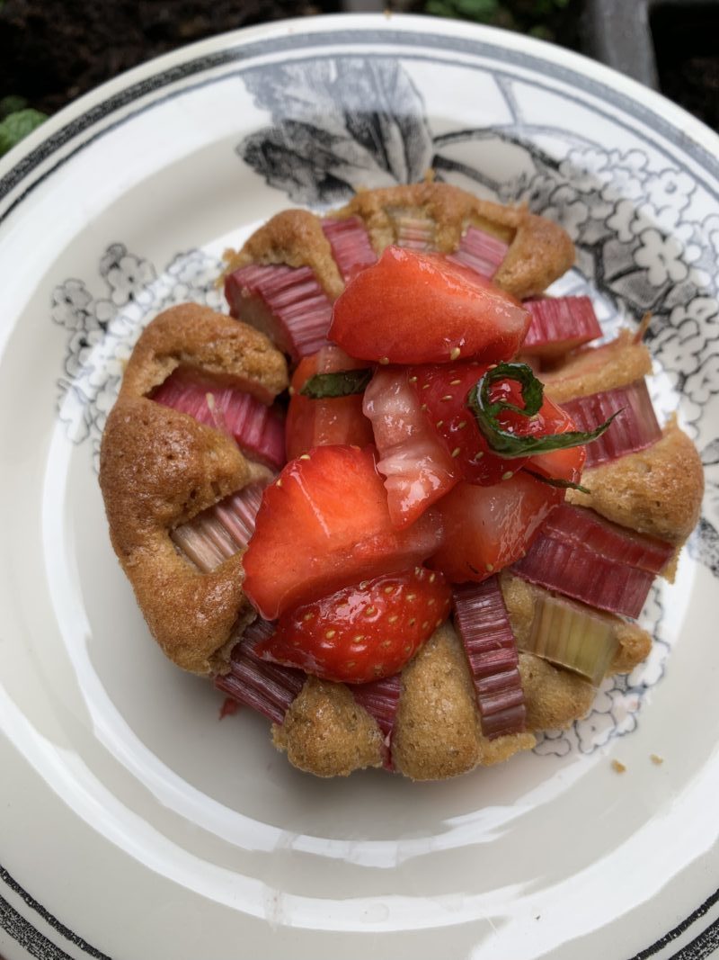 recette de mini gâteau rhubarbe un écrin pour recevoir les fraises
