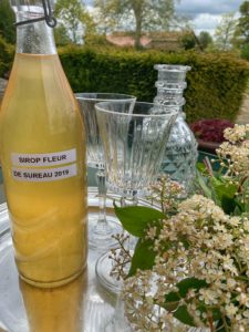 Dégustation de sirop de fleurs de sureau au château