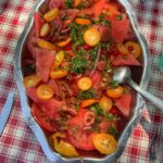 recette de salade de tomates pastèque kumquat et groseille