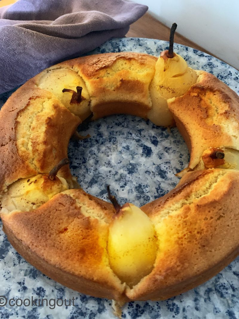 Recette de gâteau aux poires et crème