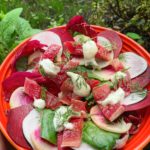 Salade avec des sardines méthode gravad à la betterave