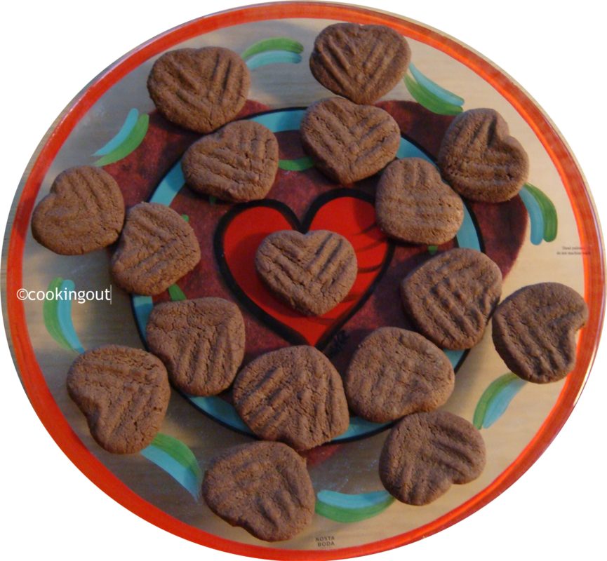 chokladdrömmar, petits biscuits à la corne de cerf et au chocolat