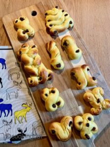 toutes mes lussekatter prêtes à être dégustées