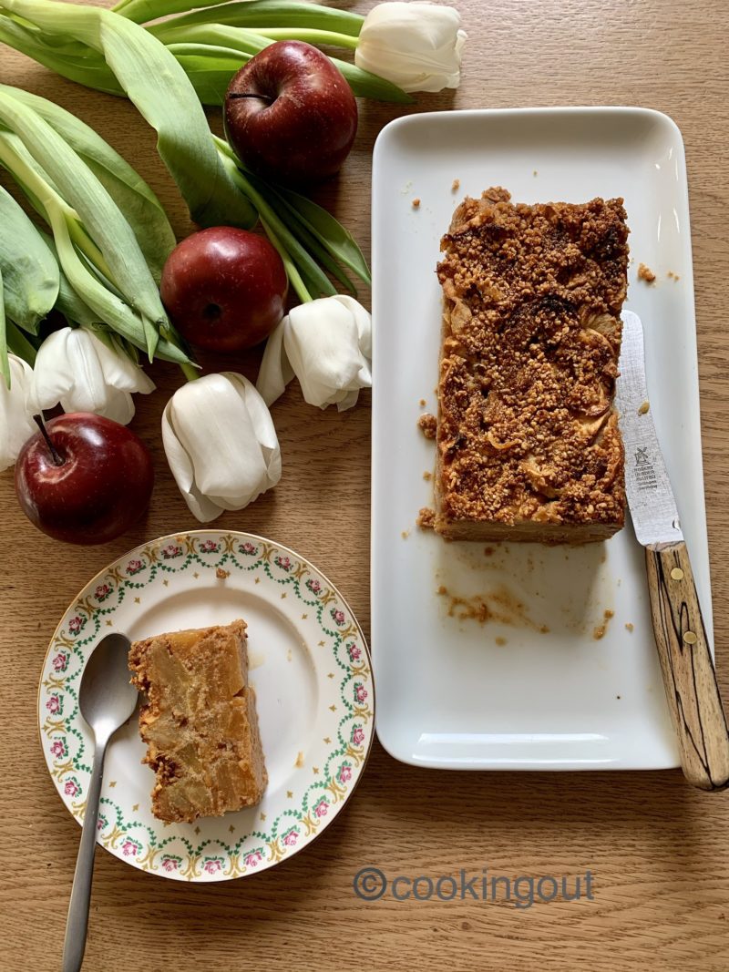 gâteau fondant aux pommes et praliné sans gluten