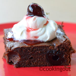 La cerise sur le gâteau : le Brownie forêt noire