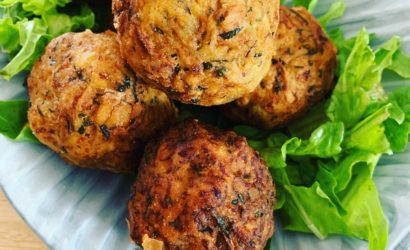 boulettes de courgettes frites et farine de maïs