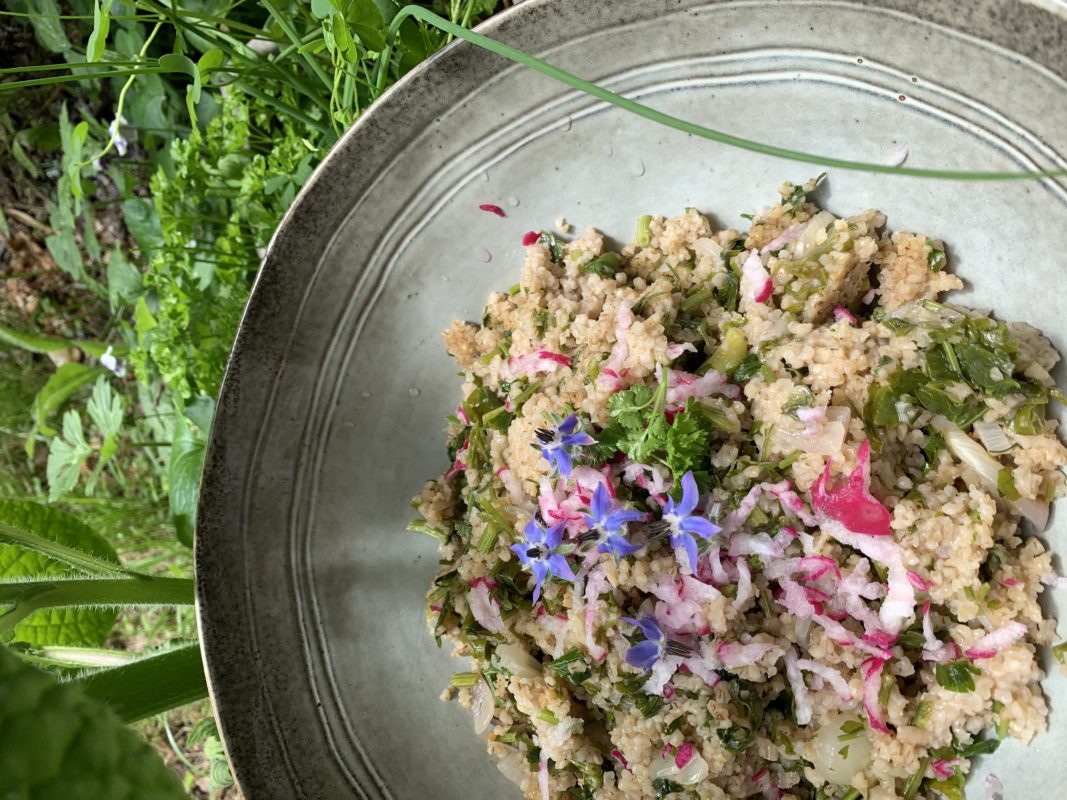 boulgour au persil façon pilaf parfumé au bouillon chic des plantes