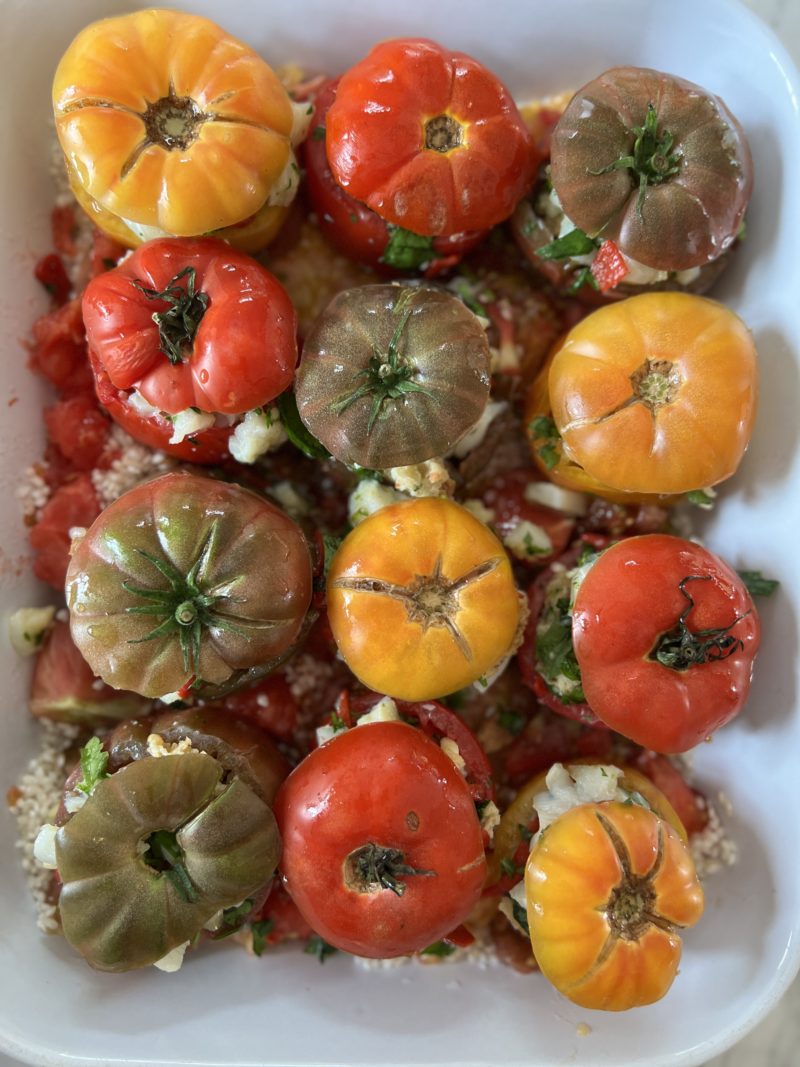 plat de tomates farcies à cuire